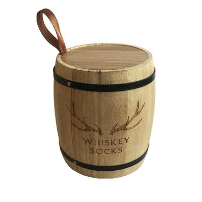 China Custom Wooden Barrel for Coffee Bean Tea Natural Color Different Sizes Paulownia Oak for sale