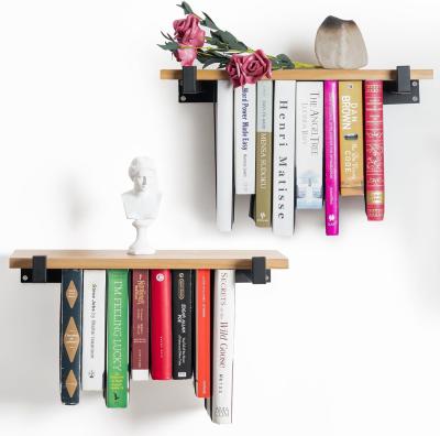 China Double Storage Mini Wooden Box Wall Mount Bookshelf for Unique Spaces and Innovation for sale