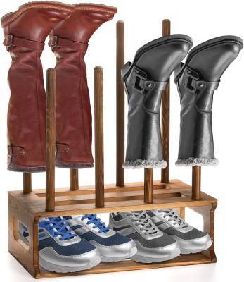 China Rustic Wood Boot Rack Organizer Colour As your request for Entryway Shoe Storage for sale