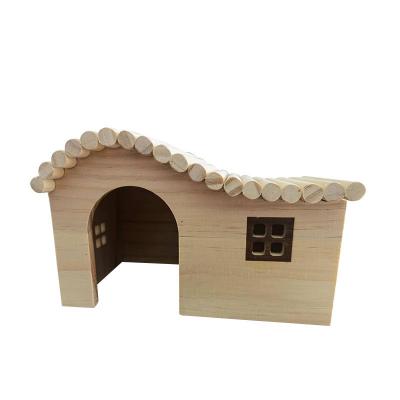 China Gift Craft Animal Bed Industrial Wooden Hedgehog House for Climbing Cute Natural Wood for sale