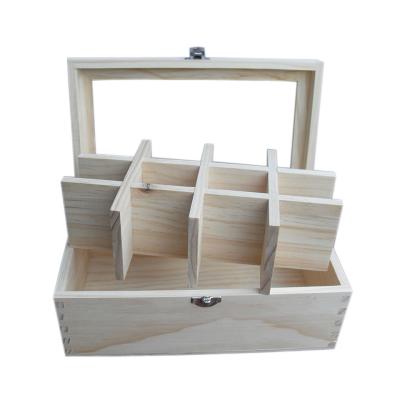 China Clear Lid Wood Tea Storage Box for Printing Laser Engrave Natural Eco-Friendly Design for sale