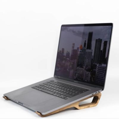 China Wooden Laptop Holder for Macbook Space-saving and Stylish Desk Accessory for sale