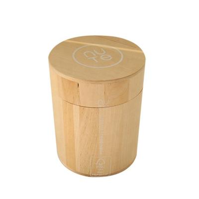 China Europe Vitalucks Unfinished Small Wooden Painted Wooden Plain Color Cylinder Box for sale