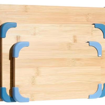 China Sustainable Bamboo Cutting Board Set for Kitchen Large Medium and Small Non Slip Boards for sale