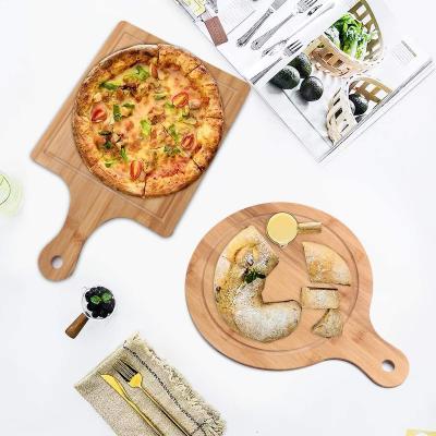 China Mini Acacia Wood Cutting Board with Circle Food Wooden Design and Knife Holder for sale