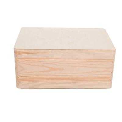 China Custom Order Accepted Rectangle Unfinished Decorative Storage Wooden Packing Box for sale