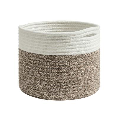 China Keep Your Home Organized Round Foldable Cotton Rope Storage Basket for Various Items for sale