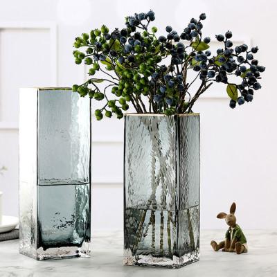 China Rectangular Glass Crystal Vases in Bulk A Modern Must-Have for Weddings and More for sale