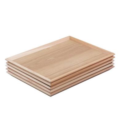 China Concise Style Wooden Food Serving Trays Customized Designs Ideal for Food and Drinks for sale