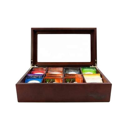 China Customized Logo Acceptable Painted Eco-friendly Vintage Chest Wooden Box Packaging Tea for sale