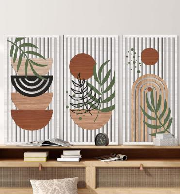 China Decoração moderna Sol Lua Planta Natureza Decoração de parede para sala de estar com logotipo personalizado à venda