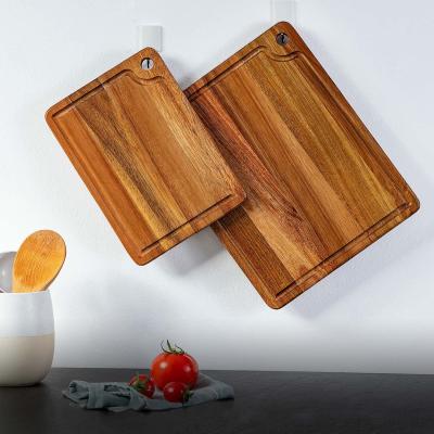 China Commercial Buyers Modern Acacia Wood Kitchen Cheese Chopping Board with Juice Groove for sale