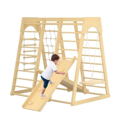 China Toddlers Wooden Climbing Toys for Indoor Playground and Play Printing Laser Engrave for sale