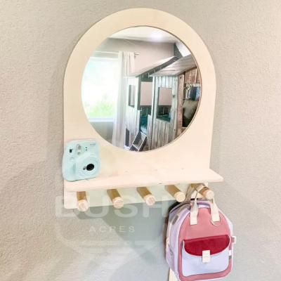 China Montessori Shelf Toddler Mirror for Kids Entryway and Self Care in Hotel Home Bathroom for sale