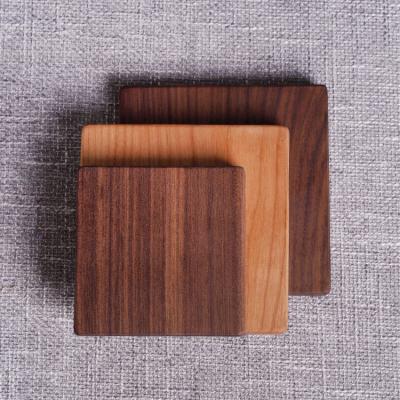 China Custom Square Walnut Blank Wooden Coaster for High Grade Snack and Tea Tray for sale