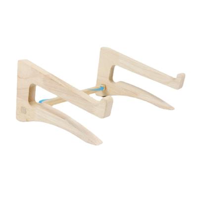 China Soporte de computadora portátil de madera para escritorio 11-14 pulgadas compatible montaje portacuaderno desmontable en venta