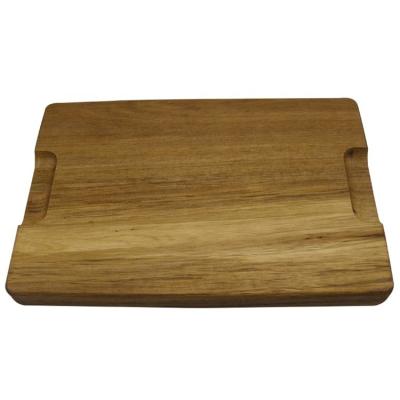 China Rectangle Acacia Wood Cutting Board with Handle Practical Multi-Purpose Chopping Board for sale