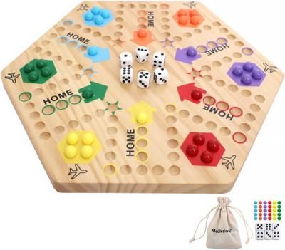 China High Quantity Solid Oak Double Sided Marbles Wooden Board Game with Customized Logo for sale