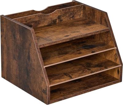 China Adjustable Shelves Wooden File Organizer Shelf for Space Saving and Organization for sale