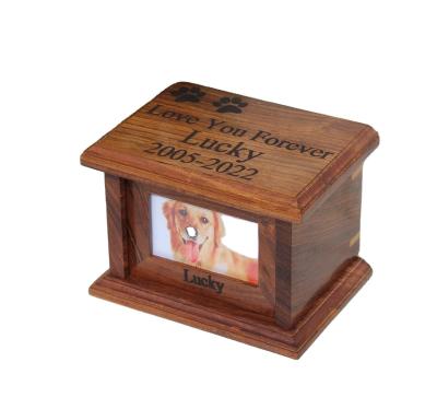 China Pet Caskets Urns Wooden Keepsake Box for Lovingly Storing Ashes of Beloved Dog or Cat for sale