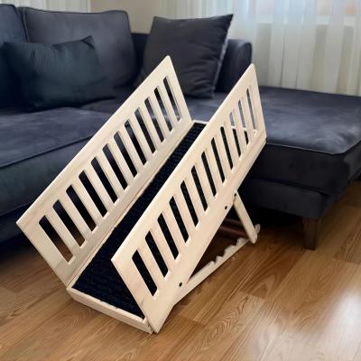 China Wooden Ramp for Aging Dogs Item Type Beds Sofas Adjustable Height Nonslip Carpet Wood for sale