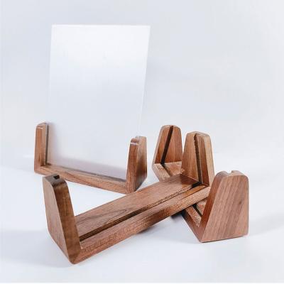 China U Shaped Solid Wood Picture Frame Beech Calendar Stand Bracket Decoration Wooden Calendar Base for sale