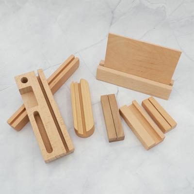 China Wooden Base for Solid Wood Desk Calendar Card Postcard Creative Mobile Phone Decoration for sale