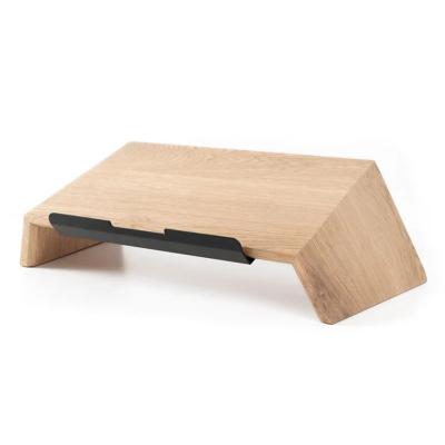 China Custom Size Wooden Laptop Stand Ergonomic Holder for Office Desk Accessory for sale