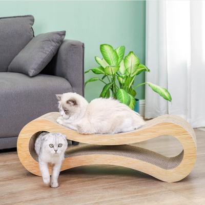 China Sale Interactive Durable Corrugated Cardboard Cat Scratching Post Sustainable Solution for sale