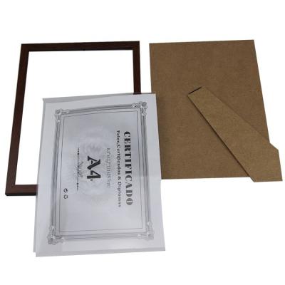 China Customized Color Solid Wood Photo Frame With Removable Inner Frame And Real Glass for sale