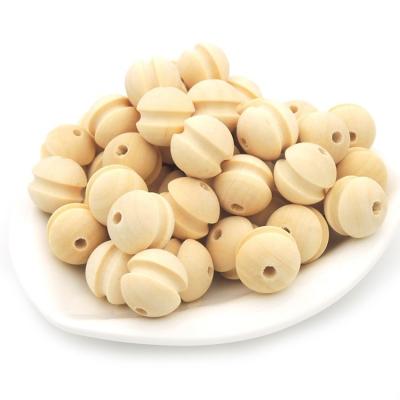 China DIY Jewelry Making Supplies 20mm Unfinished Wooden Teething Beads in Round Shape for sale