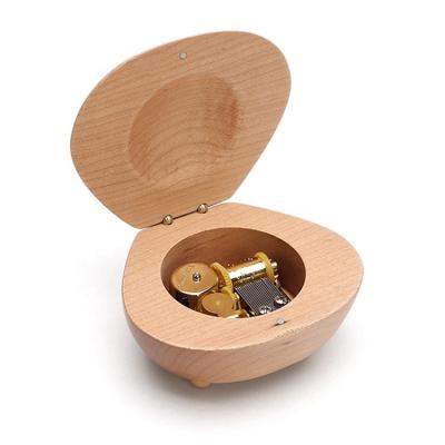 China Custom Logo Acceptabel Ontwerp Houten muziekdoos voor Kerstmis Hand Cranked Mini Box Te koop