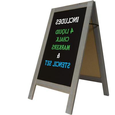 China Convenient and Affordable Wind Resistant Blackboard With Stand FSC Certified Pine Wood for sale