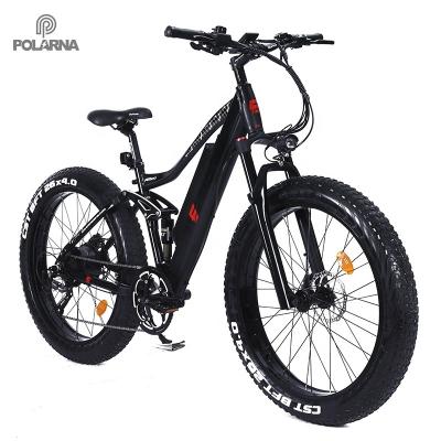 China Amazon Hot Selling Aluminum Alloy 26 Inch Mountain E Bike 9 Speed ​​Fat Tire Adult Folding Electric Bike 48V*10.4AH Electric Bicycle for sale