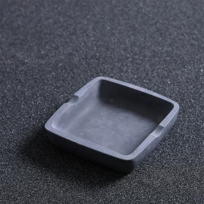 China Custom Wholesale Eco-Friendly Logo Ashtrays Small Concrete Ash Tray Small Cigar Cement Ashtray For Home Hotel Bar for sale