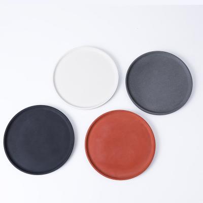 China Factory Direct Sale Sustainable Tea Serving Tray Modern Storage Tray Concrete Round Storage Tray All-season Carton+foam Jewelry for sale