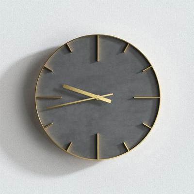 China LUMINOVA Concrete Classic Dining Room Fashion Clock Wall Clocks Luxury Modern Hanging Customizable Decoration For Home for sale