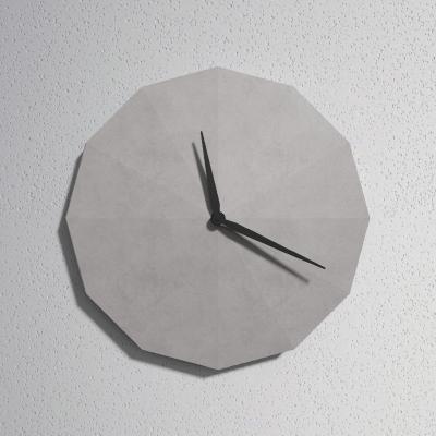 China Large Size LUMINOVA Decor Quartz Wall Clock Modern Luxury Cement Decorate Nordic 3D Wall Clock Eco Concrete for sale