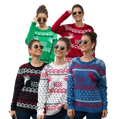 China Wholesale Christmas Sweater Winter Anti-wrinkle Women's Fashion 2020 Knit Ugly Christmas Sweater Ladies Girls Sweaters Women Ugly for sale