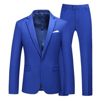 China Wholesale Manufacturer Fomal Business Custom Dropshipping Anti-wrinkle Simple Solid Classic Pants 2 Pieces Men's Two Piece Suits for sale