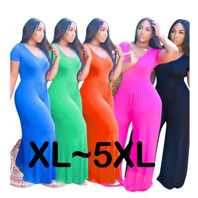 China wholesale Fashion Flora Print Boho Ladies Summer Anti-wrinkle Plus Size Women Sexy Rompers Bodycon Jumpsuit One Piece Jumpsuit for sale