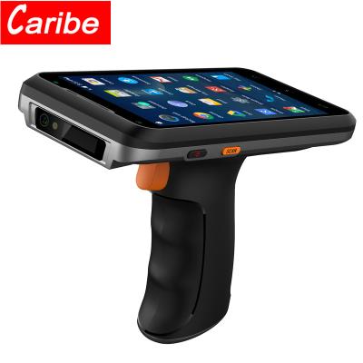 China CARIBE PL-55L 2D Handheld Computer Zebra 4710 QR Barcode Scanner with Pistol Grip 2GB RAM 16GB ROM Android 8.0 for sale