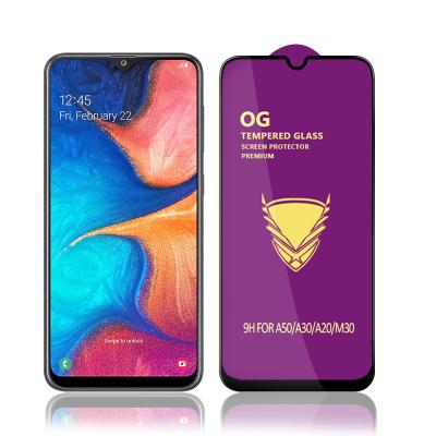 China Mobile Phone 9H High Grade OG Armor Templado De Vidrio Tempered Glass Screen Protector Gold For Samsung A11A12 a1s a30 a30s a50s a31 a42 a51 for sale