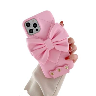 China New Designer 2022 Shockproof Classic Fashion Bow Tie Shockproof Women Phone Case For iPhone 13 Pro Max 13Pro 12 14pro 11 Back Cover Case for sale