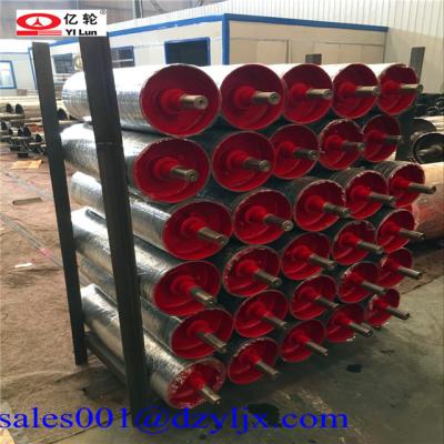 China Seamless Pipe Bend Pulleys / Rubberized Return Rollers For Belt Conveyors for sale