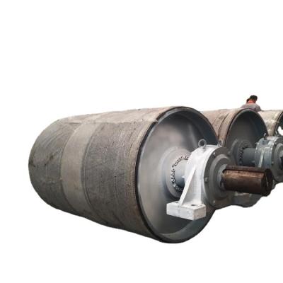 China Hot Sale Heavy Duty Cement Belt Conveyor Drive Drum Pulley With Rubber Slowdown Te koop