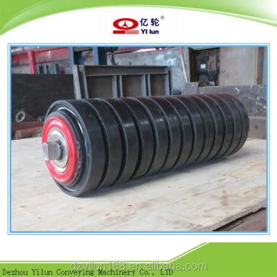 China Seamless Pipe Rubber Ring Conveyor Impact Rollers For Conveyor Equipment for sale