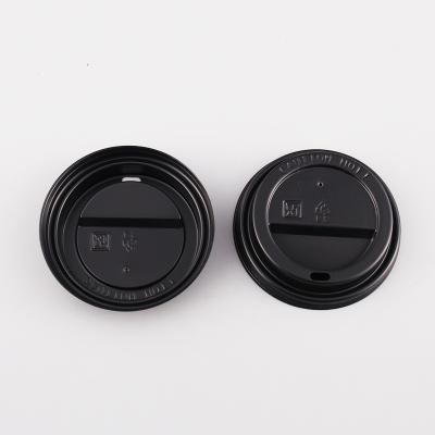 China 8OZ 80MM Non-Refillable Lid Coffee Cup Flat Plastic Lid For Paper Cup Use Lid Coffee Mug for sale