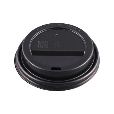 China Non Spill Wholesale 8OZ 80MM Cheap Custom Plastic Disposable Coffee Cup Lid For Beverage Packaging Plastic Lids for sale