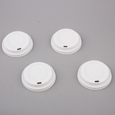 China Disposable Plastic Coffee Cup Cover 7/9oz 76mm High Quality Paper Lids White TP-LD-002 Non-Refillable Cup Lid for sale